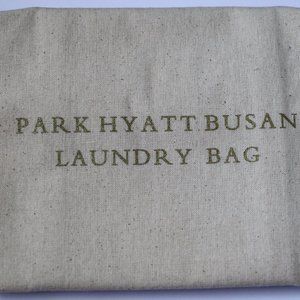 Park Hyatt Busan Luxury Hotel Laundry Bag Beige Fabric